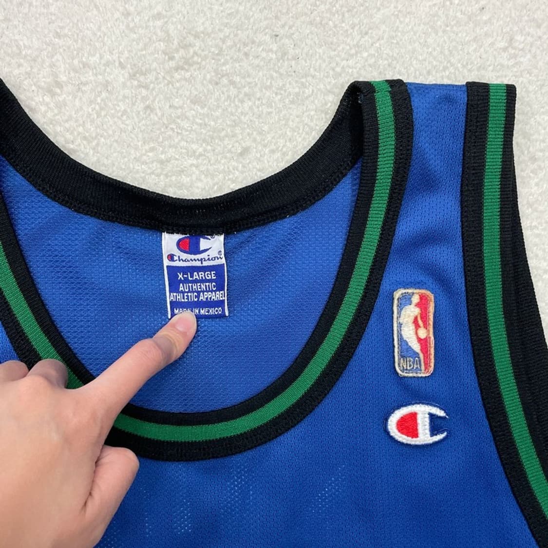 CHAMPION 팀버울브스 캐빈가넷 져지 블루 XL 상품이미지3