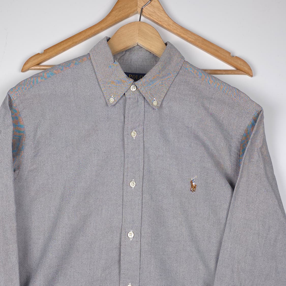폴로 랄프로렌 클래식핏 코튼셔츠 그레이 (L) 상품이미지3