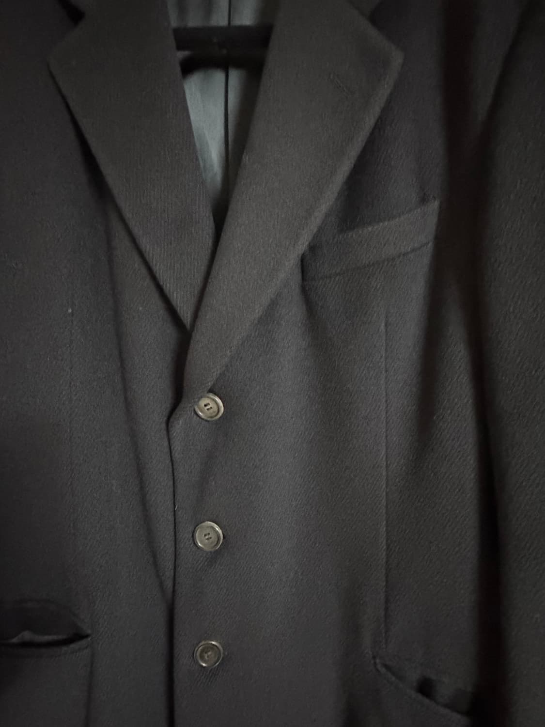 아르마니 꼴레지오니 100% 캐시미어 블랙코트 상품이미지3