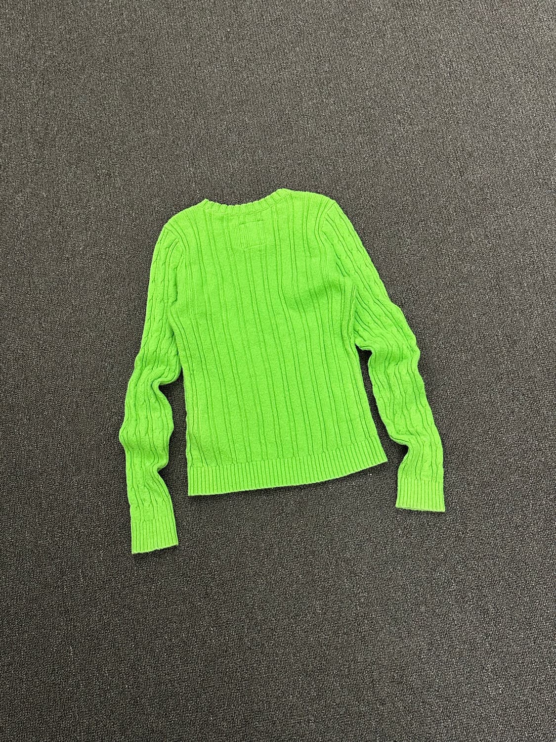 S)홀리스터 빈티지 여성 그린 케이블 크루넥 니트 상품이미지5