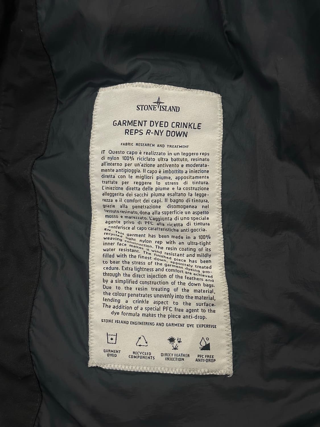 스톤아일랜드 크링클랩스 롱패딩 23fw L(105) 국내판 상품이미지2