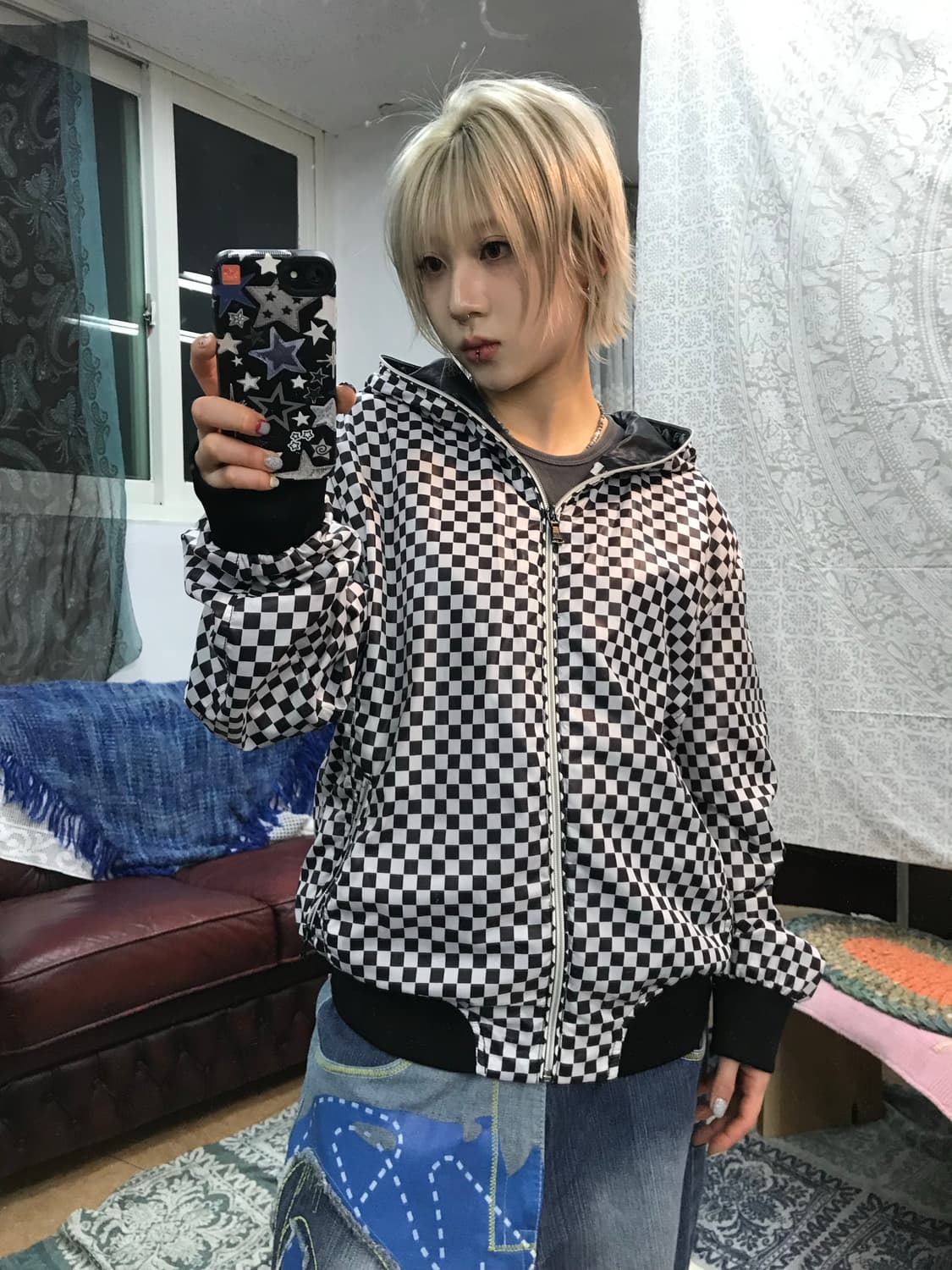 유니온베이 체크 바람막이  상품이미지1