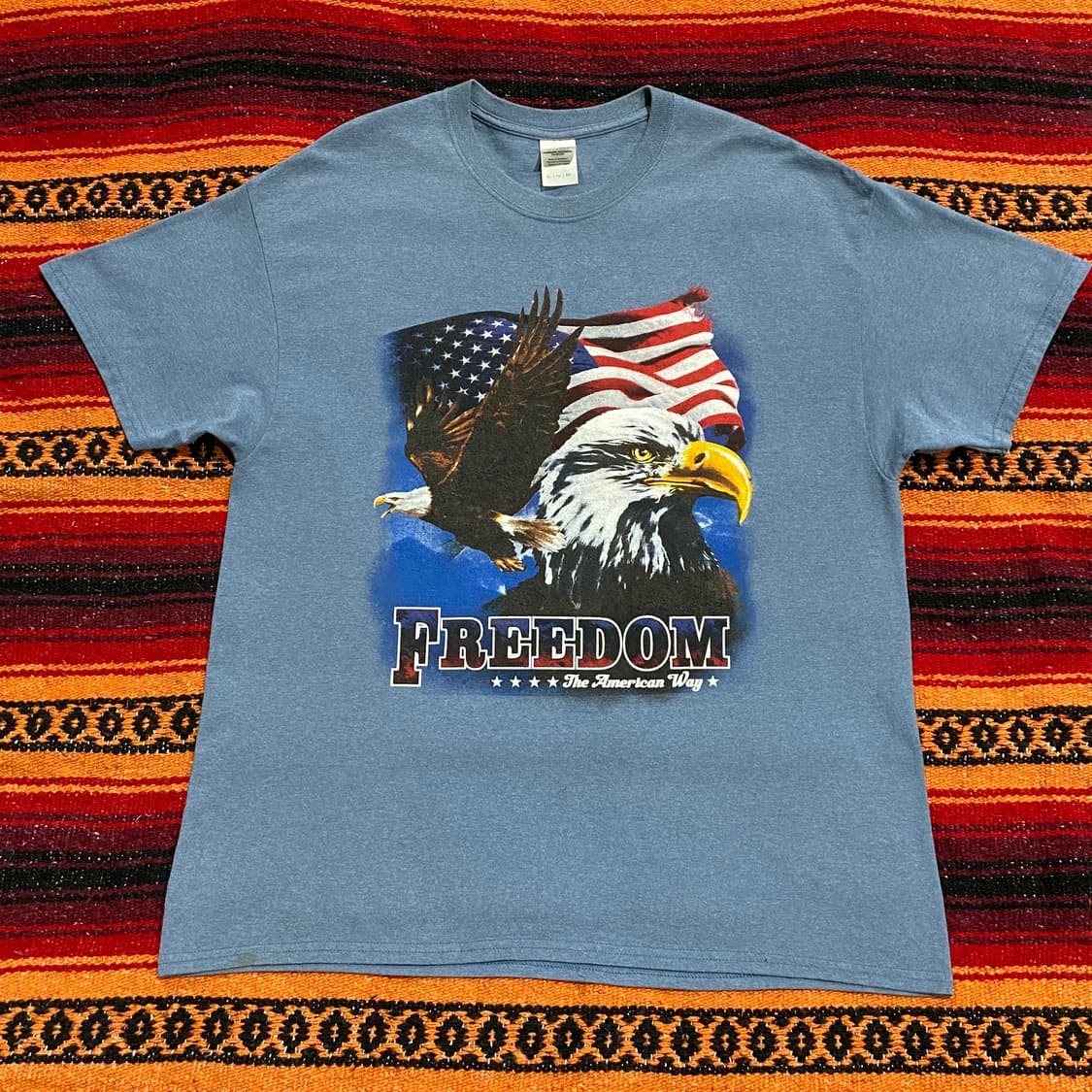 미국빈티지 프리덤 성조기독수리 반팔티 상품이미지2