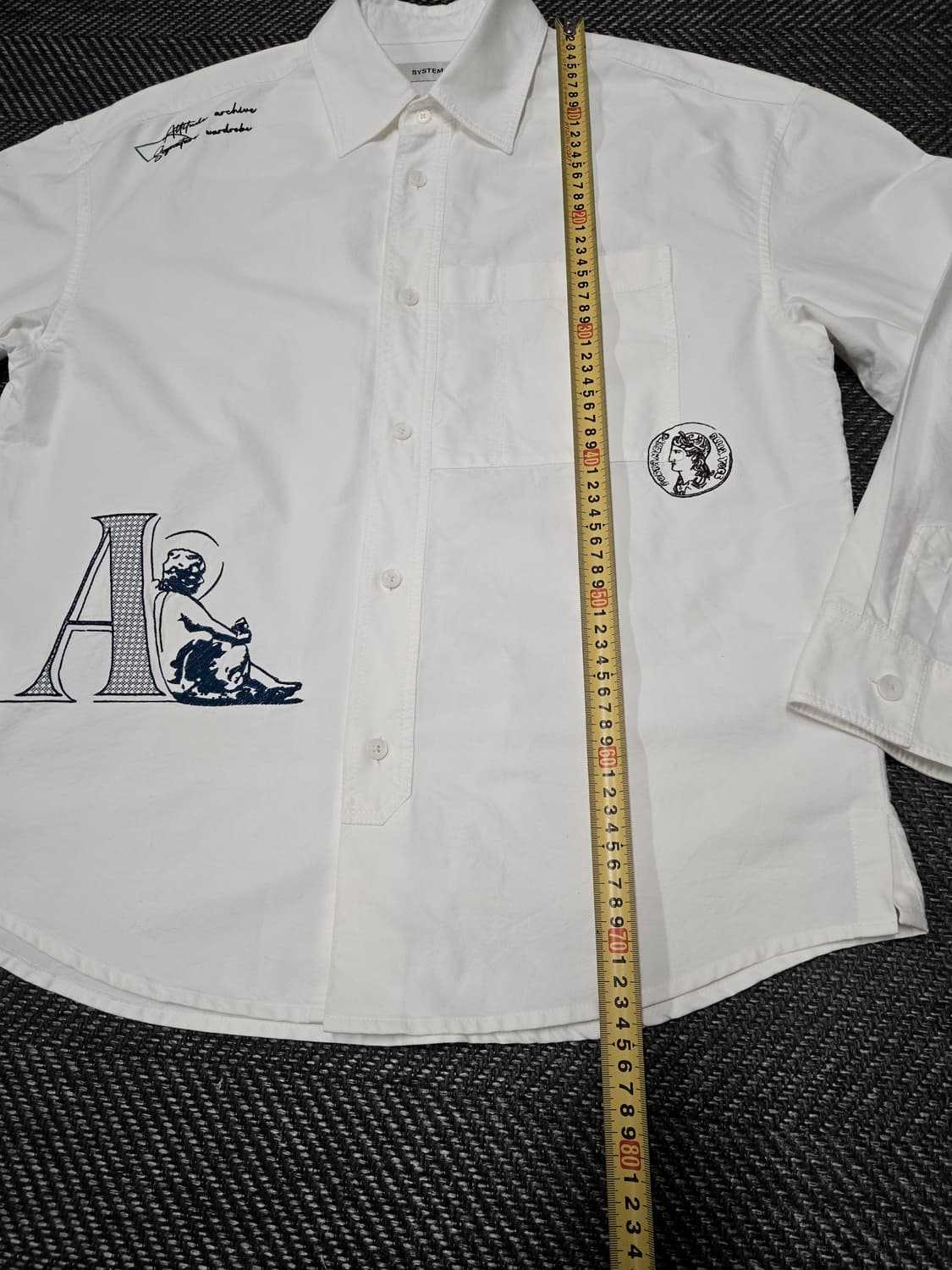 한섬 시스템 옴므 SYSTEM 자수 셔츠 상품이미지9