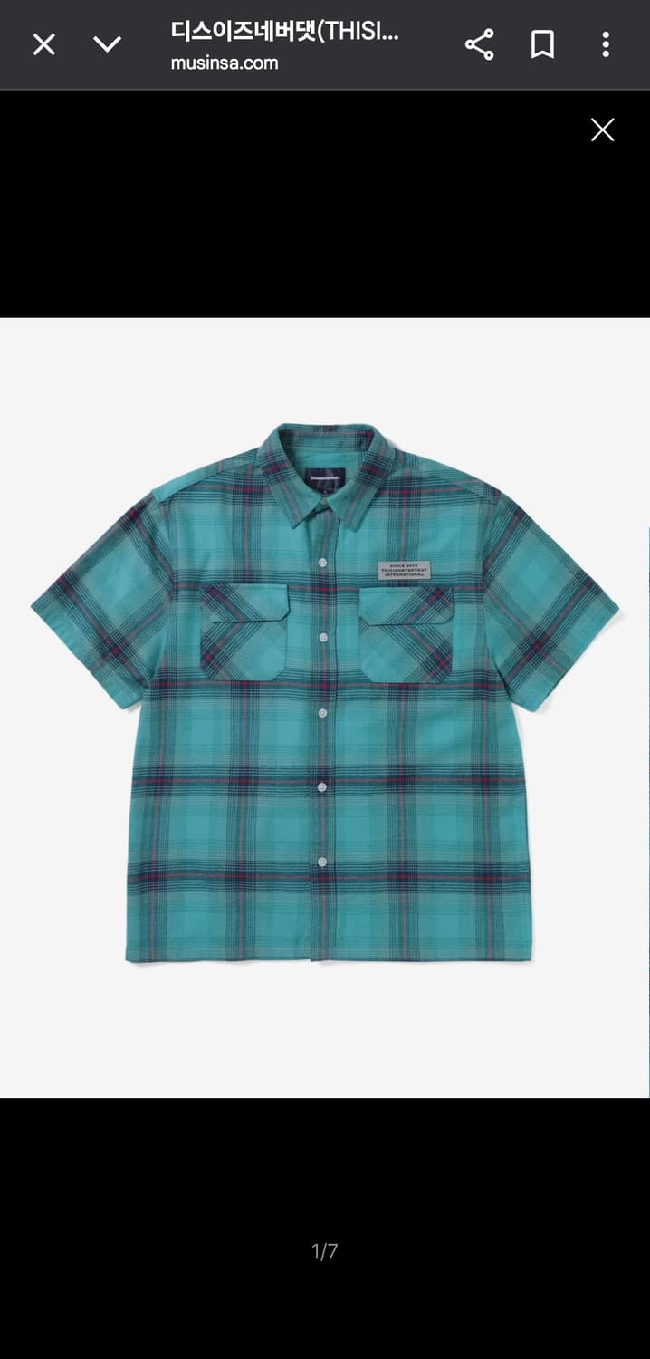 디스이즈네버댓 옴브레 반팔 체크셔츠 상품이미지1