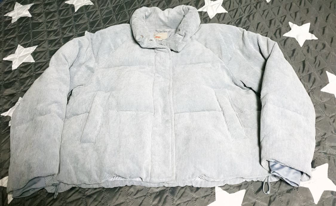 스파오 코듀로이 파스텔 푸퍼 숏패딩 블루 (M) 상품이미지1