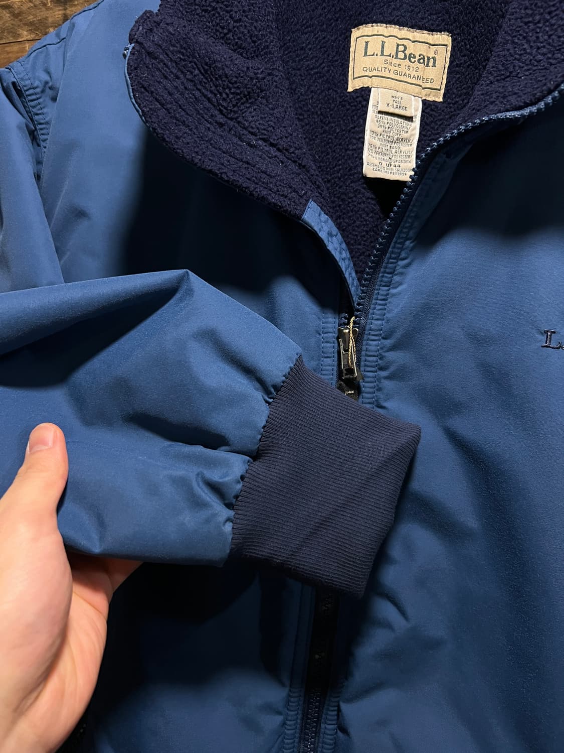 [XL]엘엘빈 USA 플리스 라이닝 네이비 웜업 자켓 상품이미지5