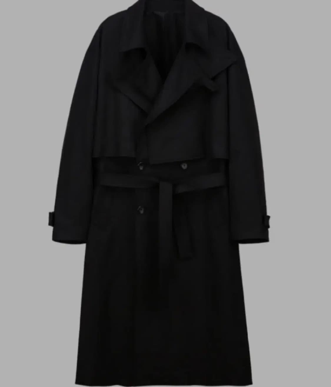 일꼬르소 더블레이어드 트렌치코트 L 블랙 상품이미지1