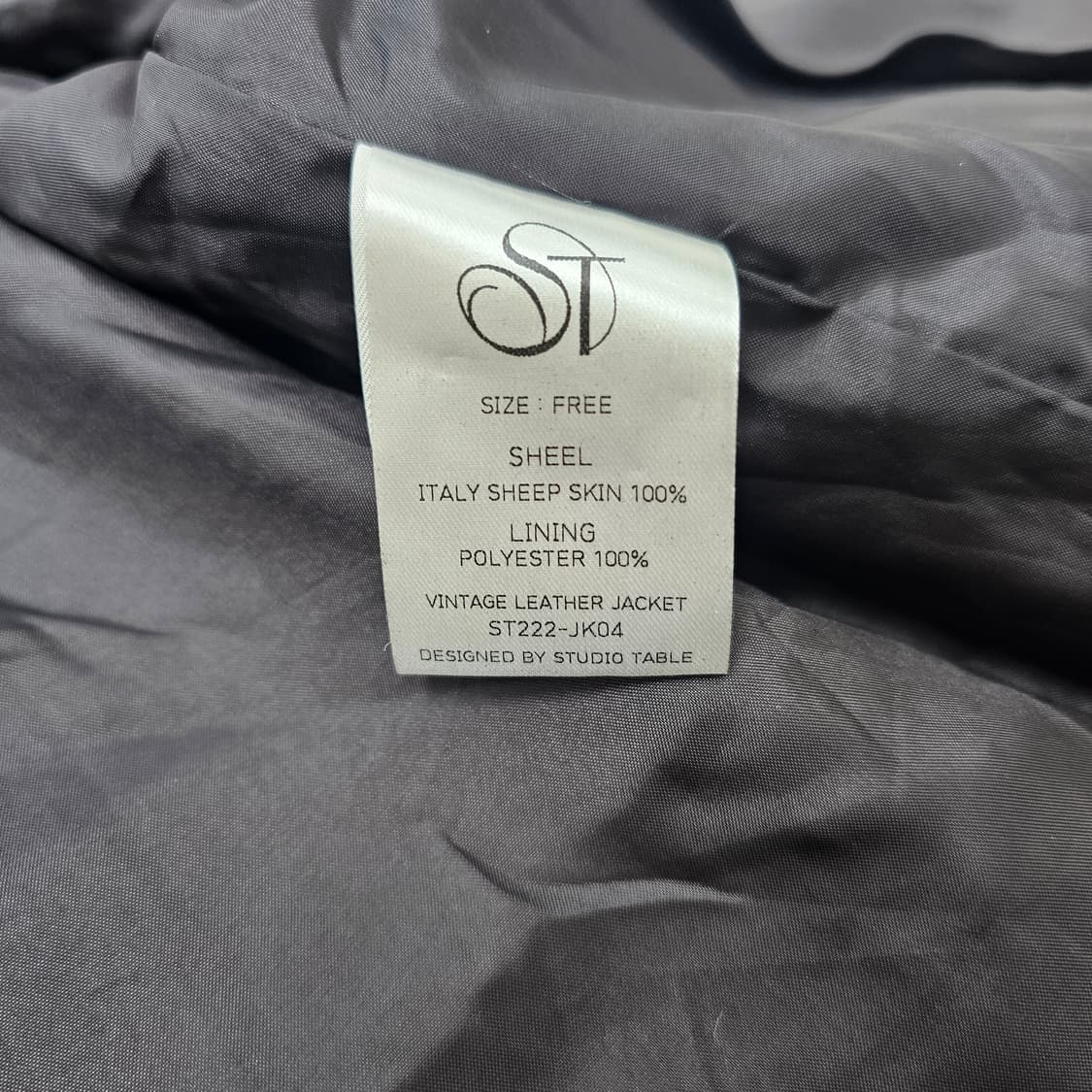 스튜디오테이블 양가죽 워싱 레더자켓 상품이미지4
