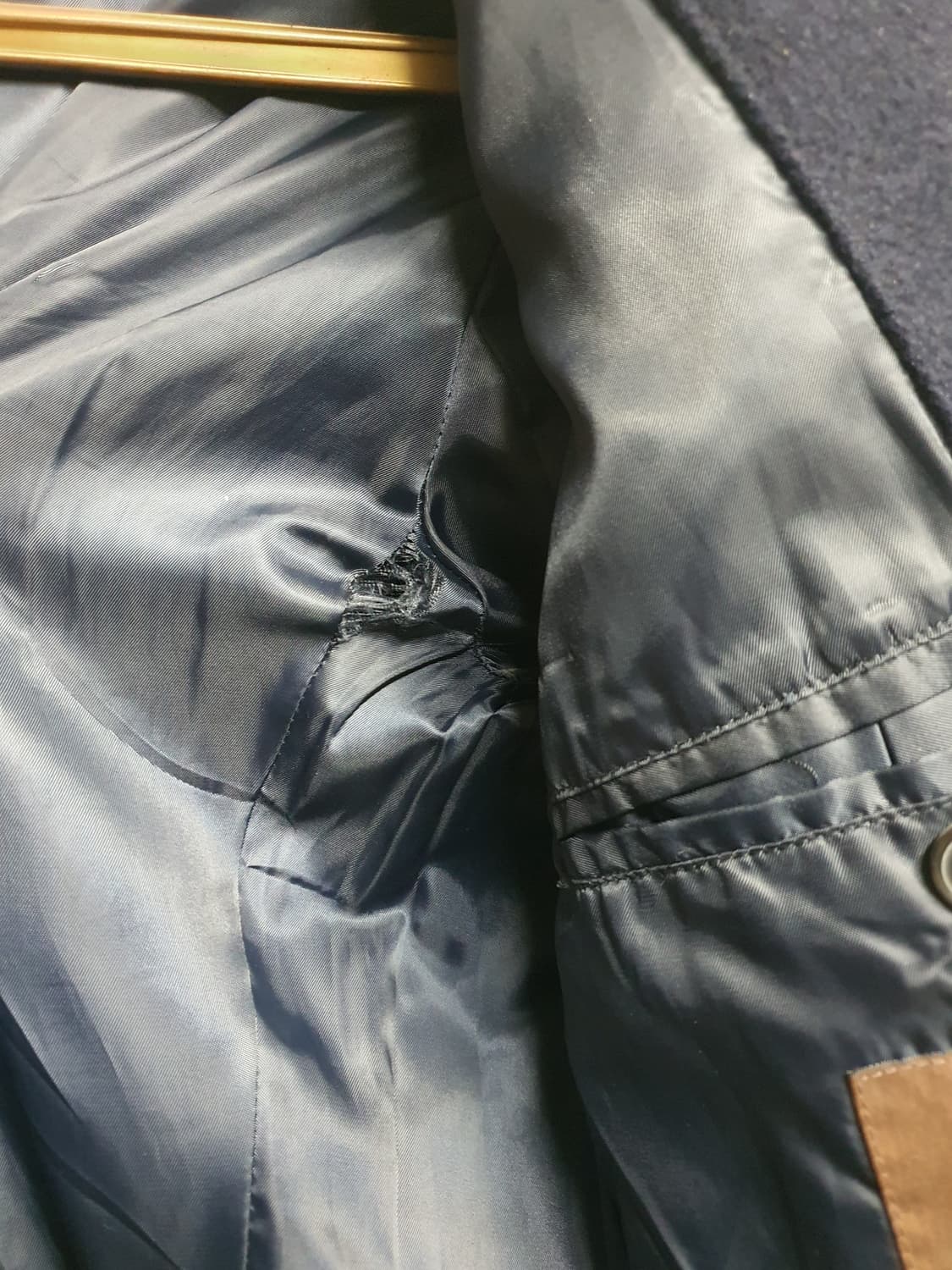 남성 네이비 하프코트 100 상품이미지5