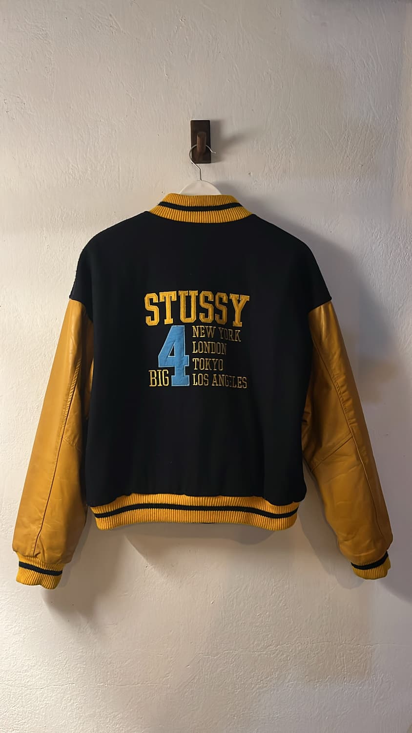 90s Stussy Big4 varsity Jacket 스투시 상품이미지4