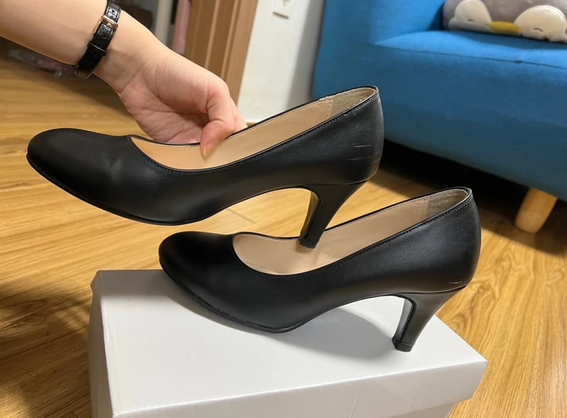 더웨이나인 발편한 블랙 펌프스 정장 구두 5cm 230 상품이미지4