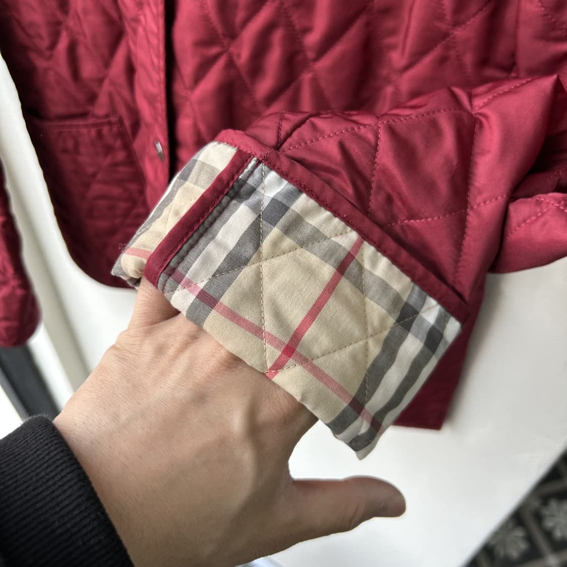 16423 - 버버리 버건디 퀄팅 자켓 상품이미지7