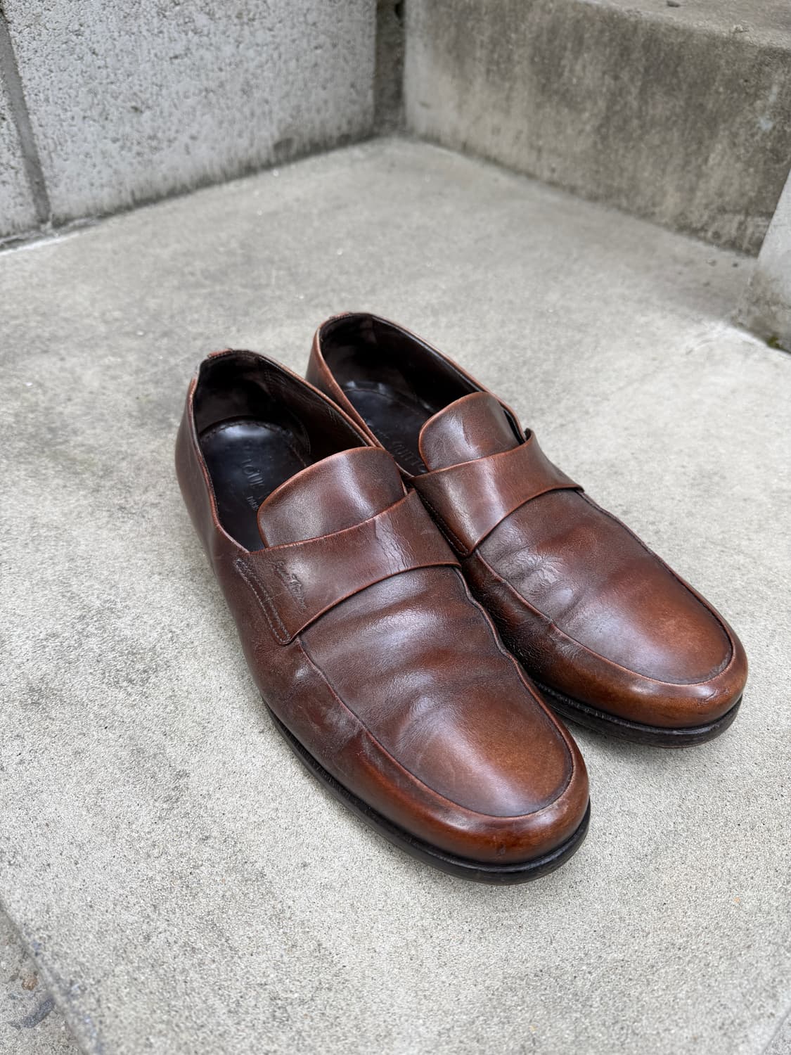 2000s LOUIS VUITTON 빈티지 루이비통 레더 로퍼 상품이미지10