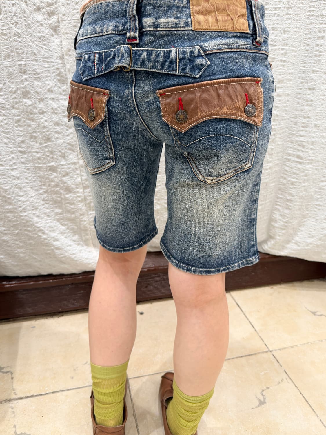 Vintage mood midi denim pants 상품이미지1