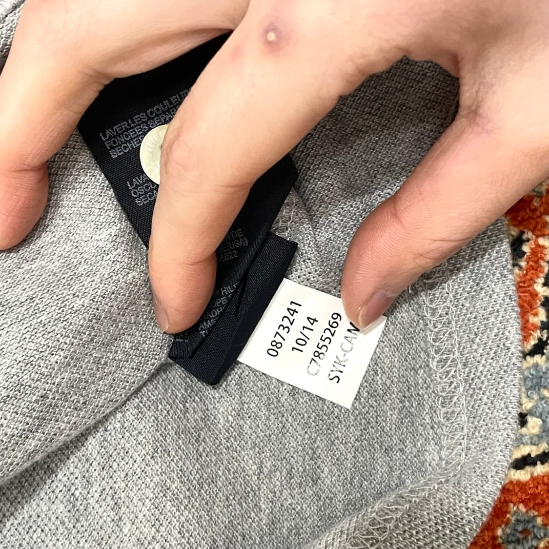 타미힐피거 그레이 긴팔 피케티셔츠 남성L 상품이미지6