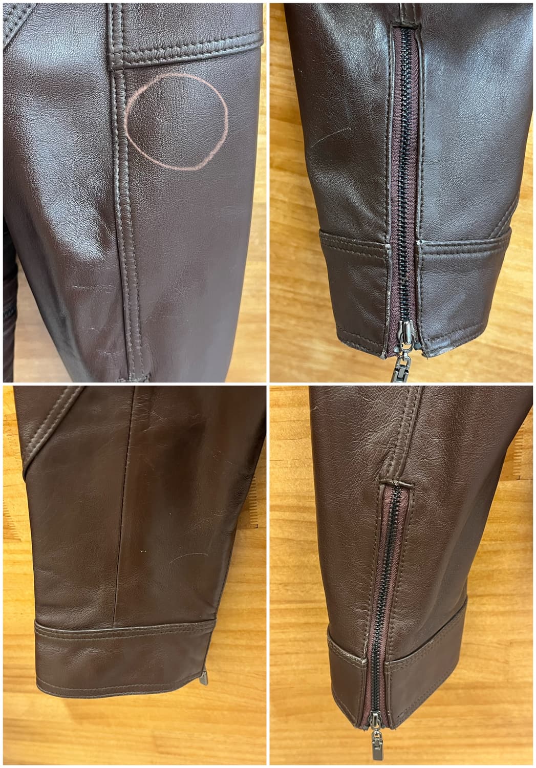 빈티지 양가죽 레더 자켓 브라운 66 #csz4002  상품이미지10