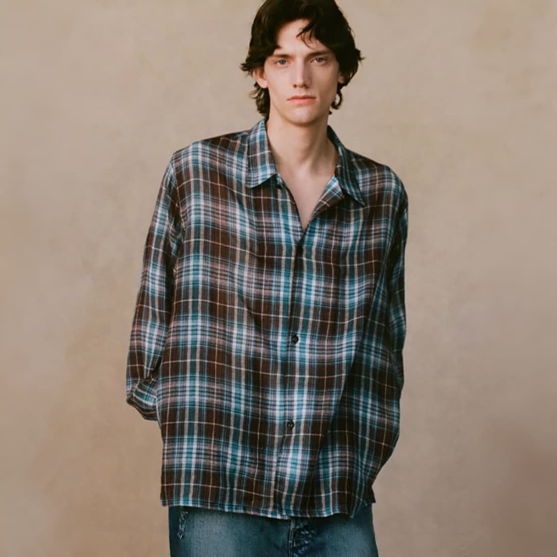 25aw THOM ombre check shirts 상품이미지1