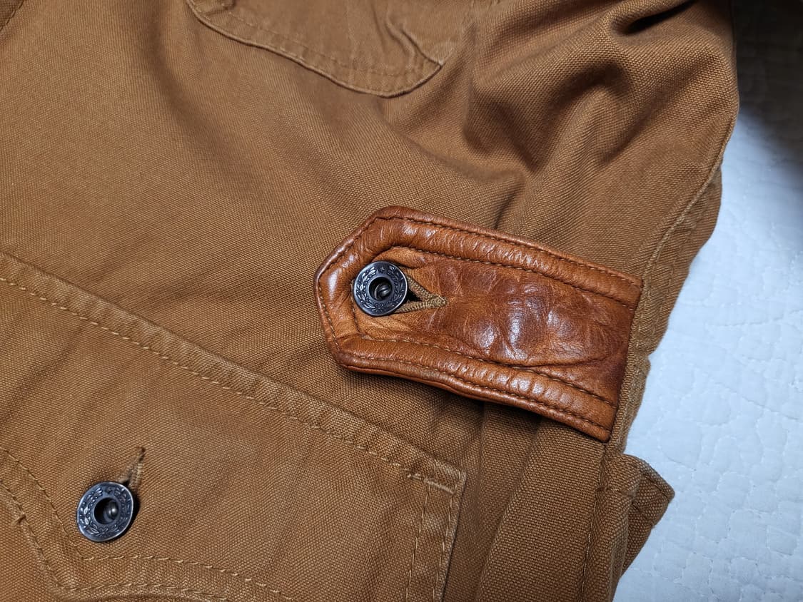 타케오 키쿠치 레더 카라 헌팅 자켓 상품이미지3