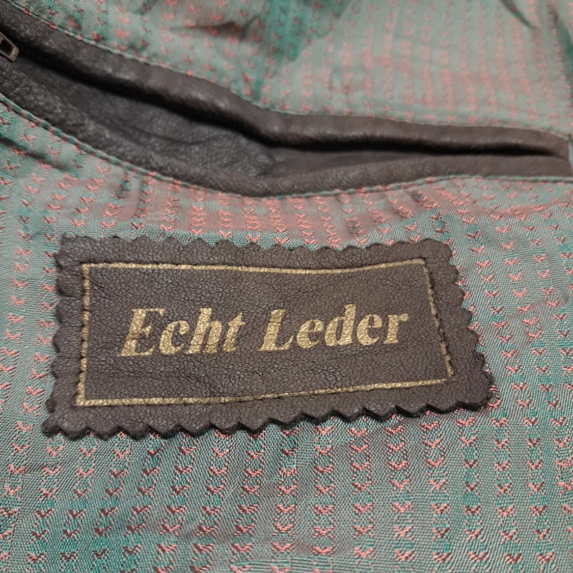 CL334 XL 80s 서독판 가죽 패치워크자수 브라운 자켓 아우터 상품이미지4