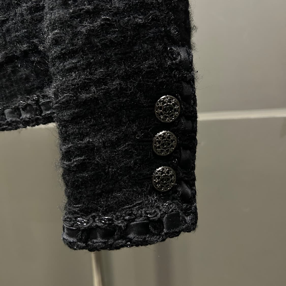 샤넬 브레이드 블랙 트위드 자켓 상품이미지5