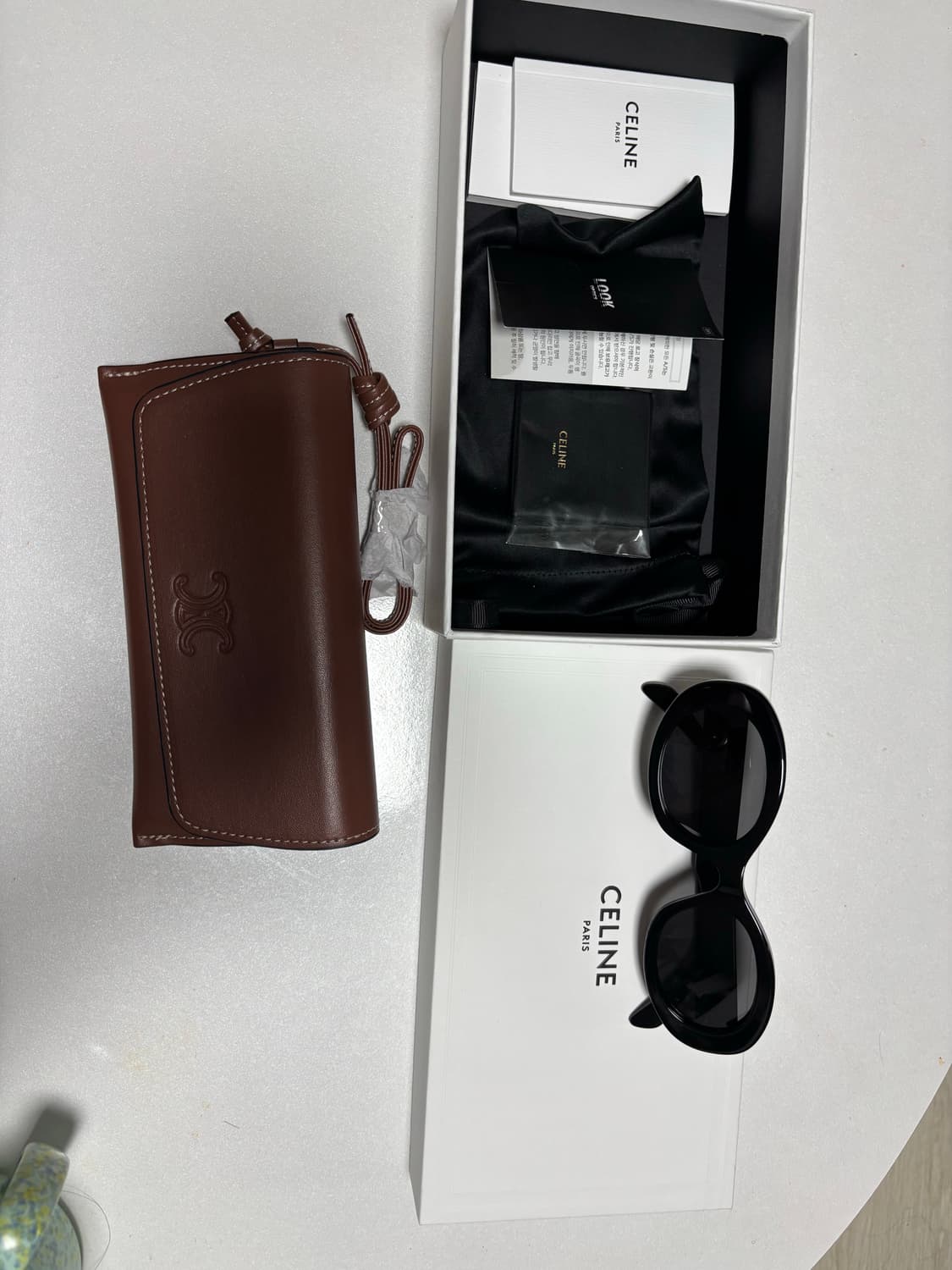 셀린느 트리옹프 선글라스01 블랙 풀박스 상품이미지6