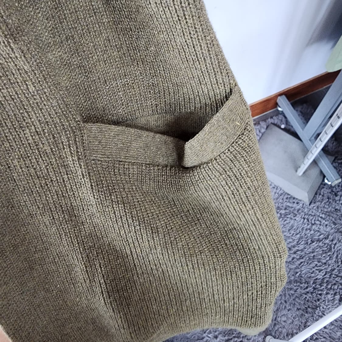 폴로 랄프로렌 롱 케이프 가디건 카키 상품이미지4