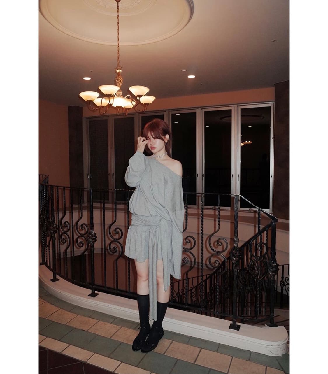 프레클 loose cutting tee in gray 상품이미지2