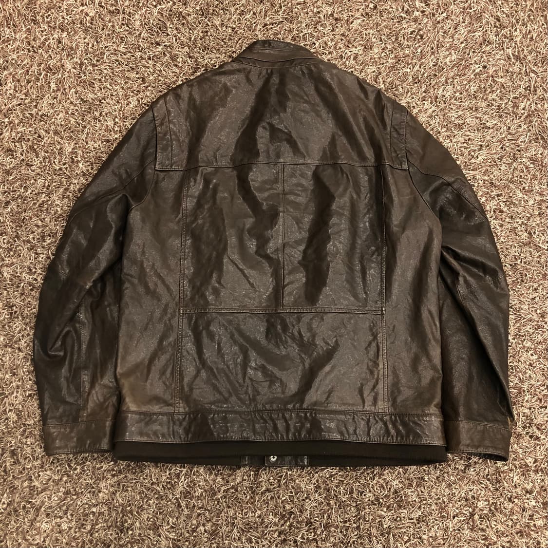 빈티지 양가죽 바이커 레더 가죽 블루종 자켓 상품이미지4