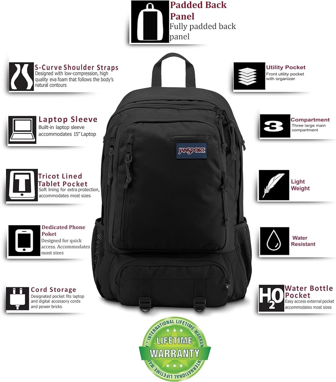 Jansport envoy 잔스포츠 엔보이 백팩 상품이미지6