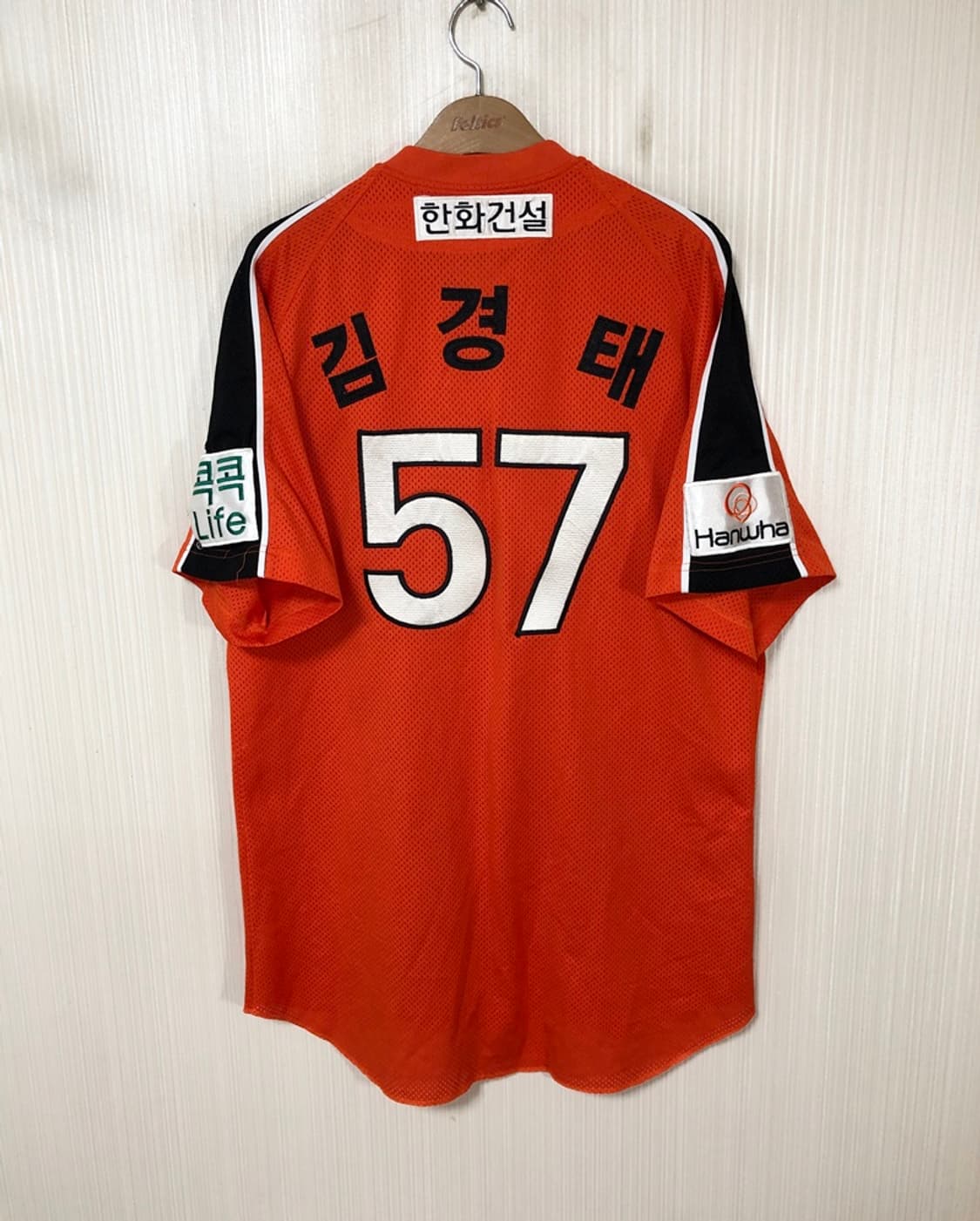 (데미지) KBO 미즈노 한화이글스 선수실착 유니폼/져지 #57 김경태 상품이미지8