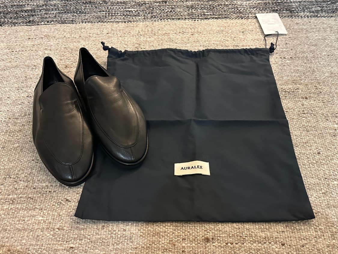 오라리 auralee 블랙 레더 로퍼 230사이즈 상품이미지2