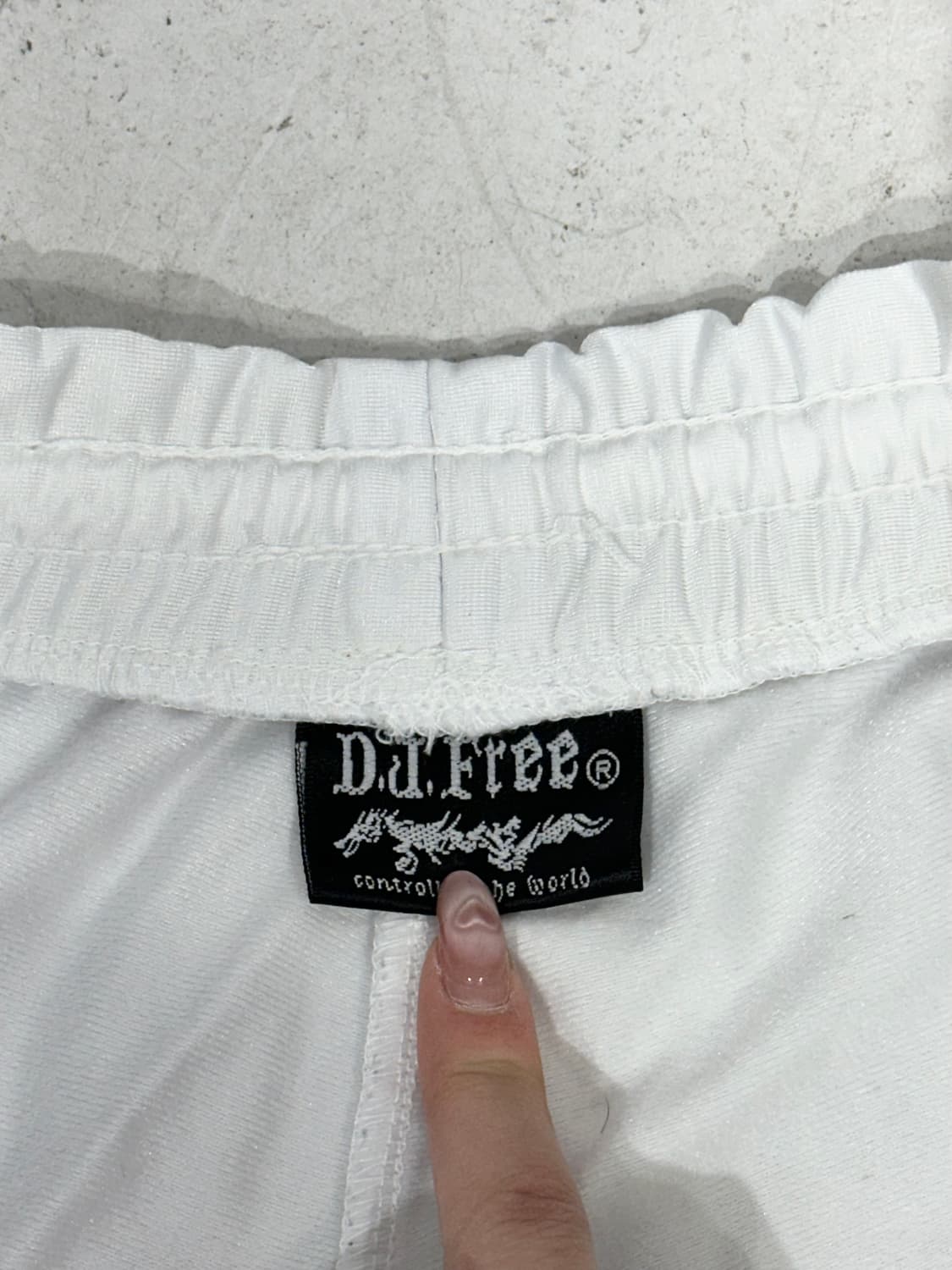 90s 일본 빈티지 화이트 올드스쿨 힙합 새깅 댄스 추리닝 트레이닝 팬츠 상품이미지7