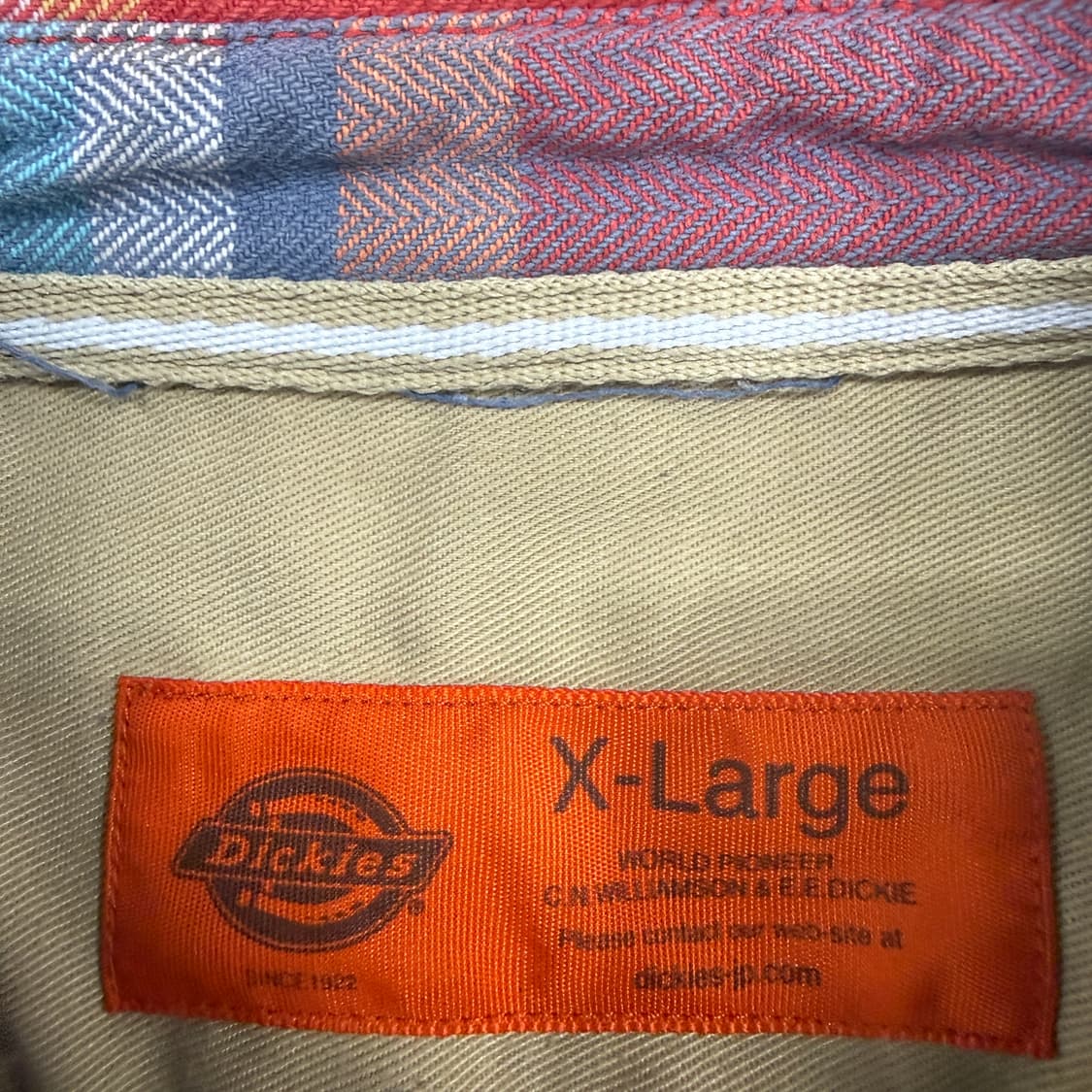 (L)JPN 디키즈 Dickies 워크웨어 투포켓 체크셔츠 상품이미지2