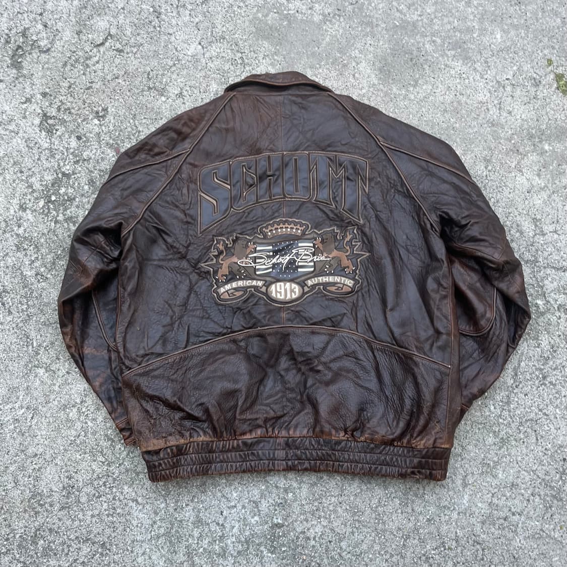 Schott 가죽 바시티 자켓 (115) 상품이미지4