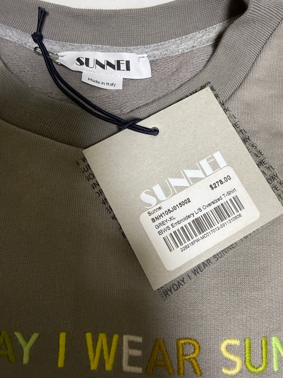 써네이 자수 오버사이즈 맨투맨 (XL) 상품이미지3