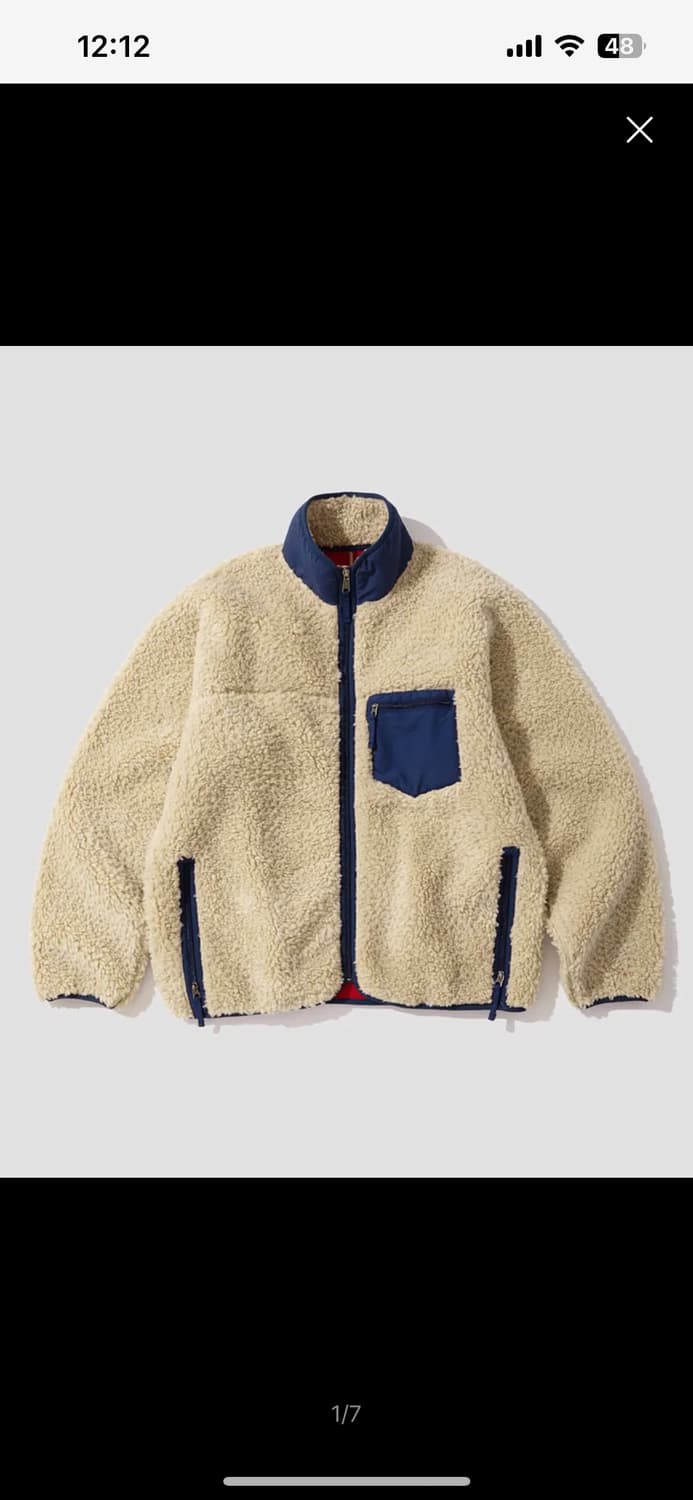 새상품))아웃스탠딩 울 플리스 마운틴 자켓 베이지 L(105~110) 상품이미지1