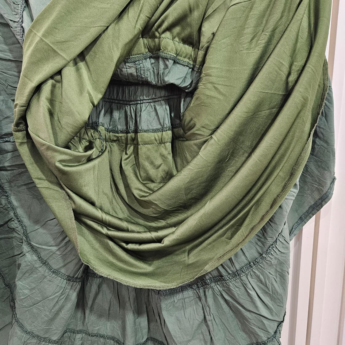 그린 레이스 셔링 롱원피스 상품이미지6