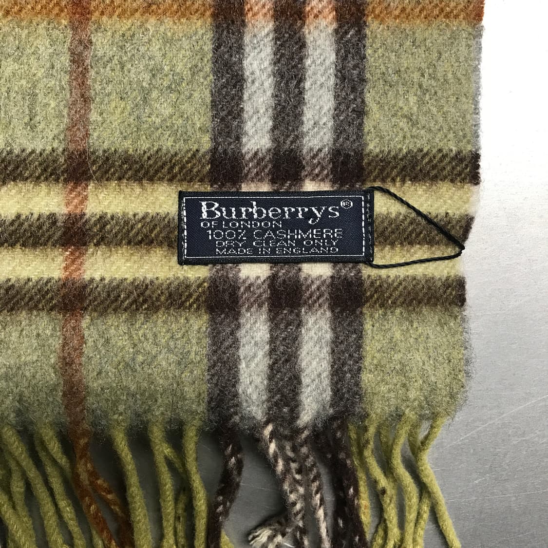 버버리 정품 캐시미어 머플러 그린 상품이미지4