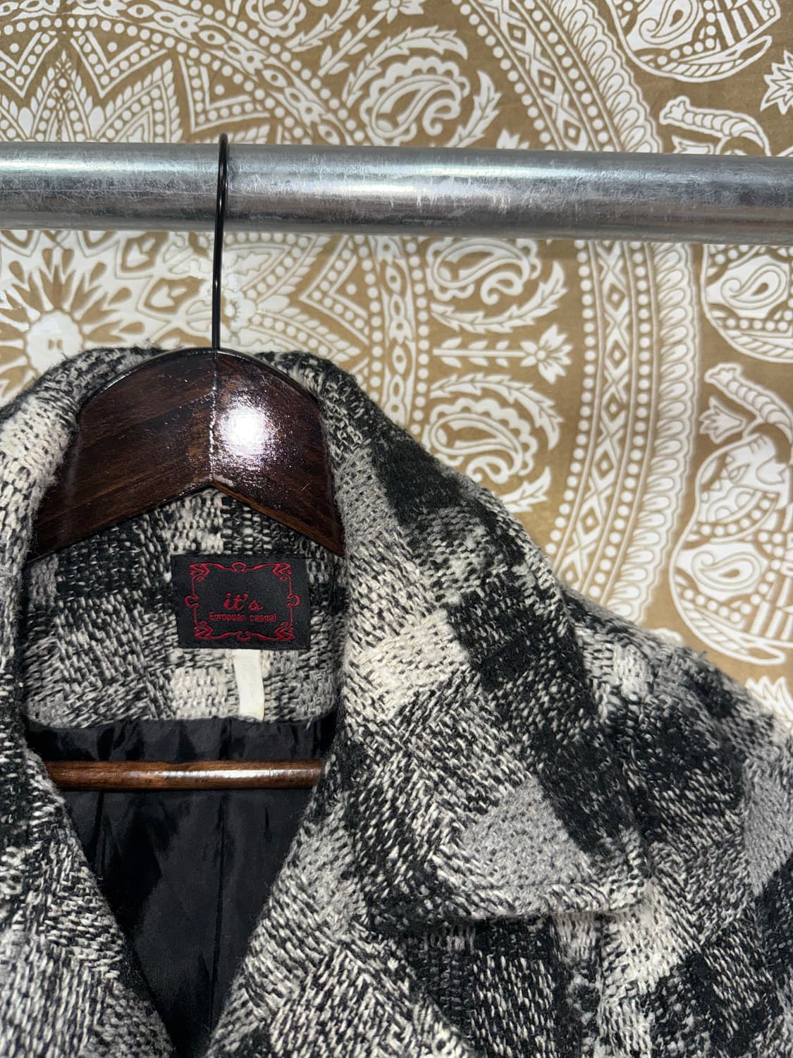 it’a 빈티지 여성 더블버튼 체크 숏코트  상품이미지5