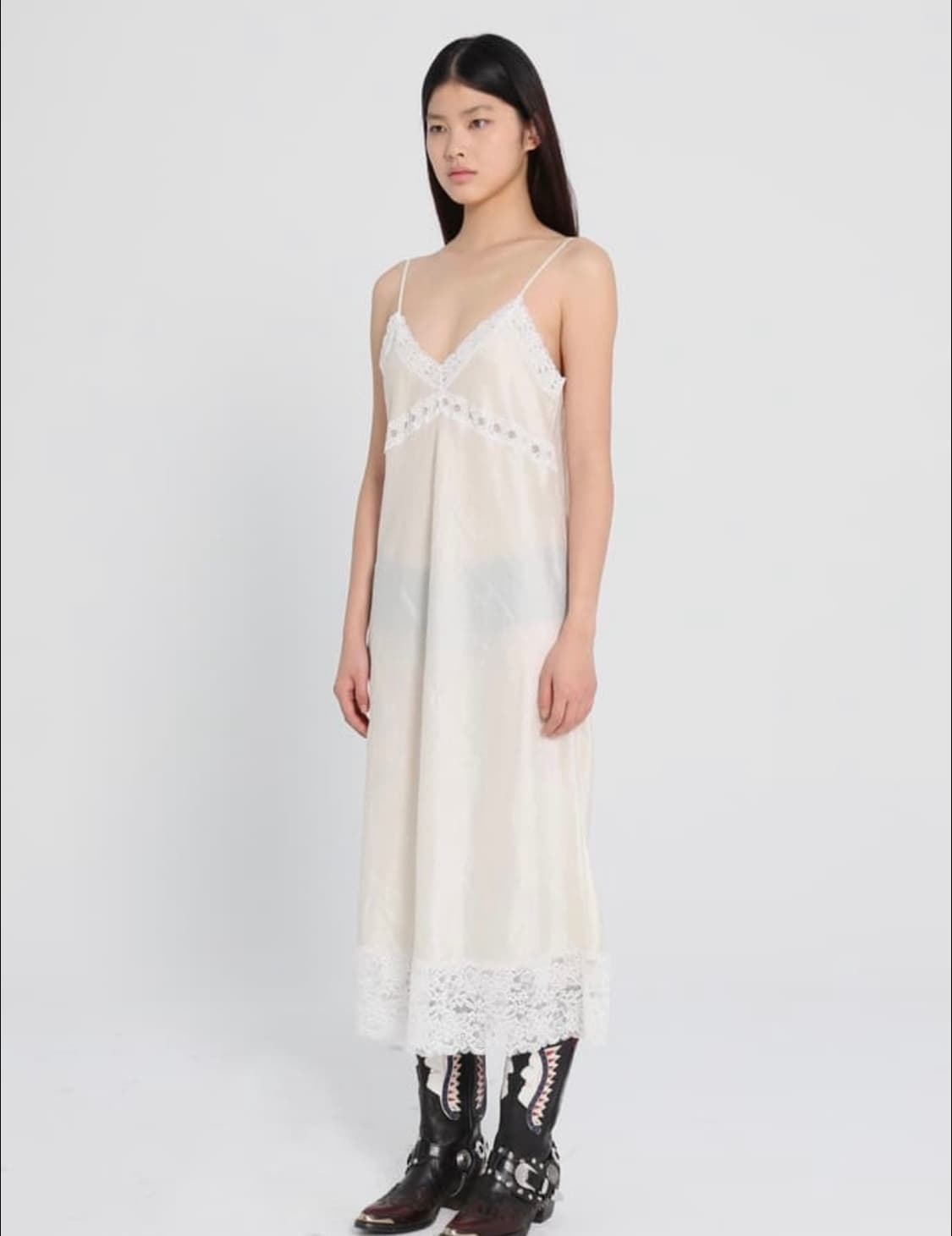 SEO 에스이오/ 레이스 롱슬립 드레스 1사이즈 상품이미지1