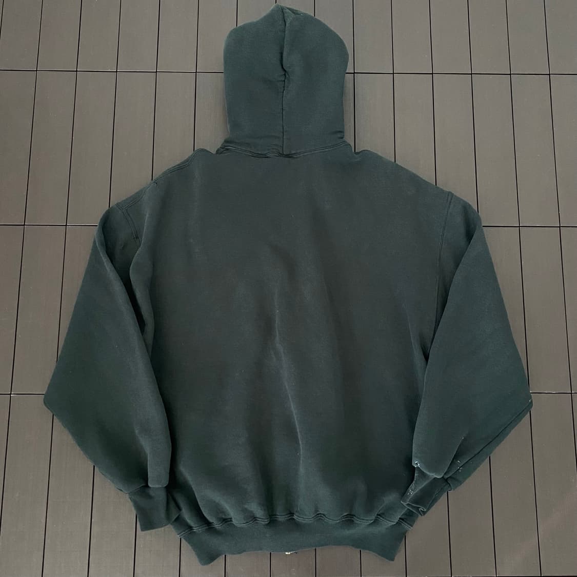 (XL) 90s 빈티지 러셀 후드집업 블랙 상품이미지6