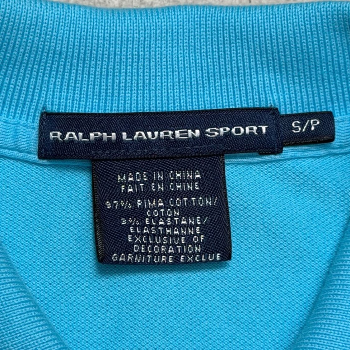 폴로 랄프로렌 빅포니 슬림핏 PK 카라 티셔츠 블루 S 상품이미지5