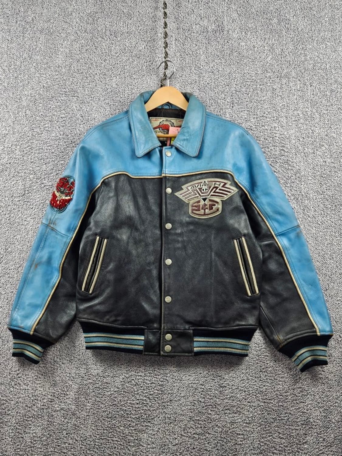 90's 아비렉스 스넉&폭스 인디언컨트리 가죽 자켓 (M) / 10976 상품이미지2