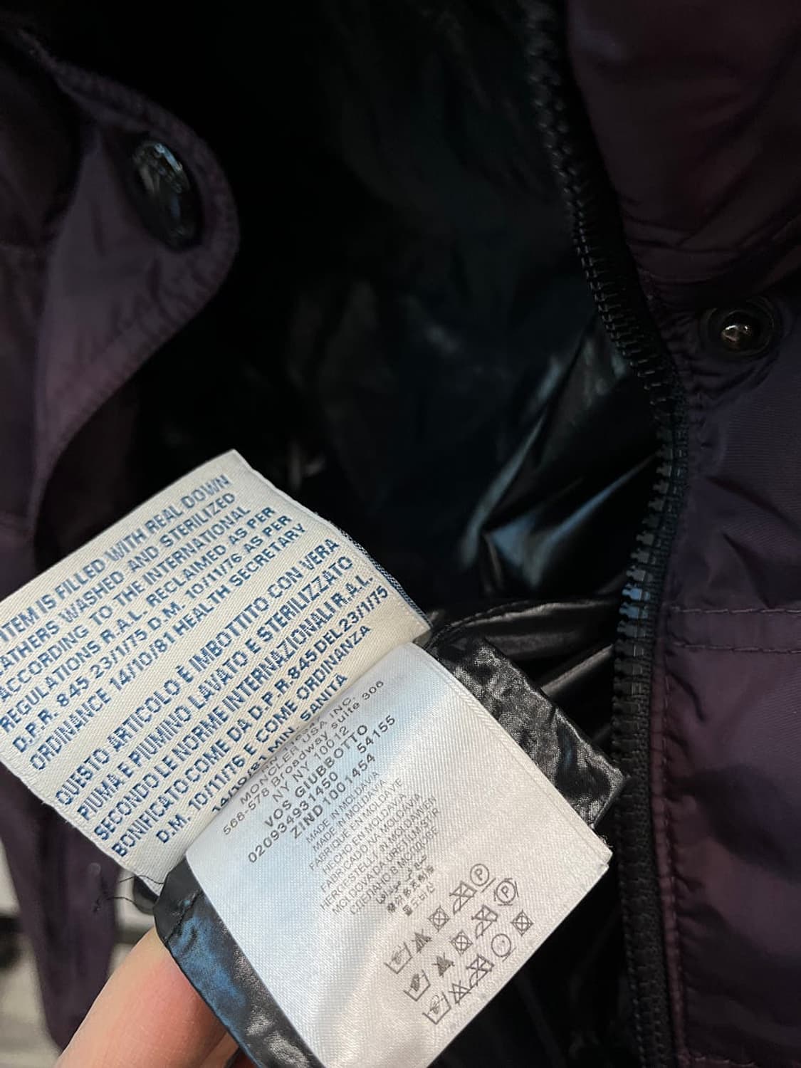 여) 몽클레어 하이넥 퍼플 롱패딩  상품이미지9