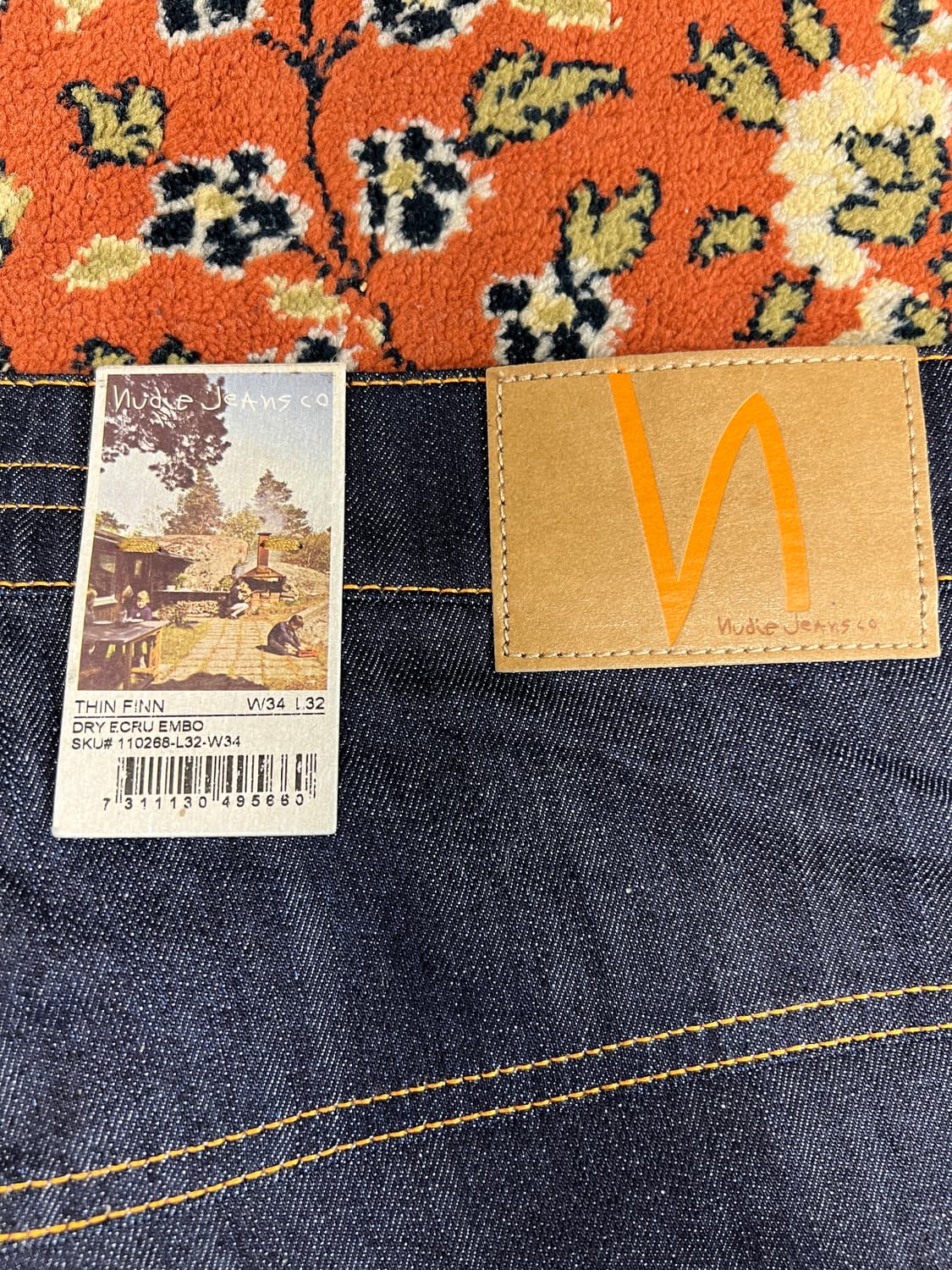 [34] NUDIE JEANS 씬핀 드라이 에크루 엠보 상품이미지5
