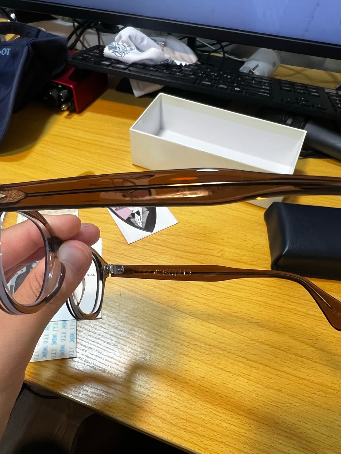 JTO AR 줄리어스타르트옵티컬 아넬 브라운 크리스탈 44- 24  판매 상품이미지5