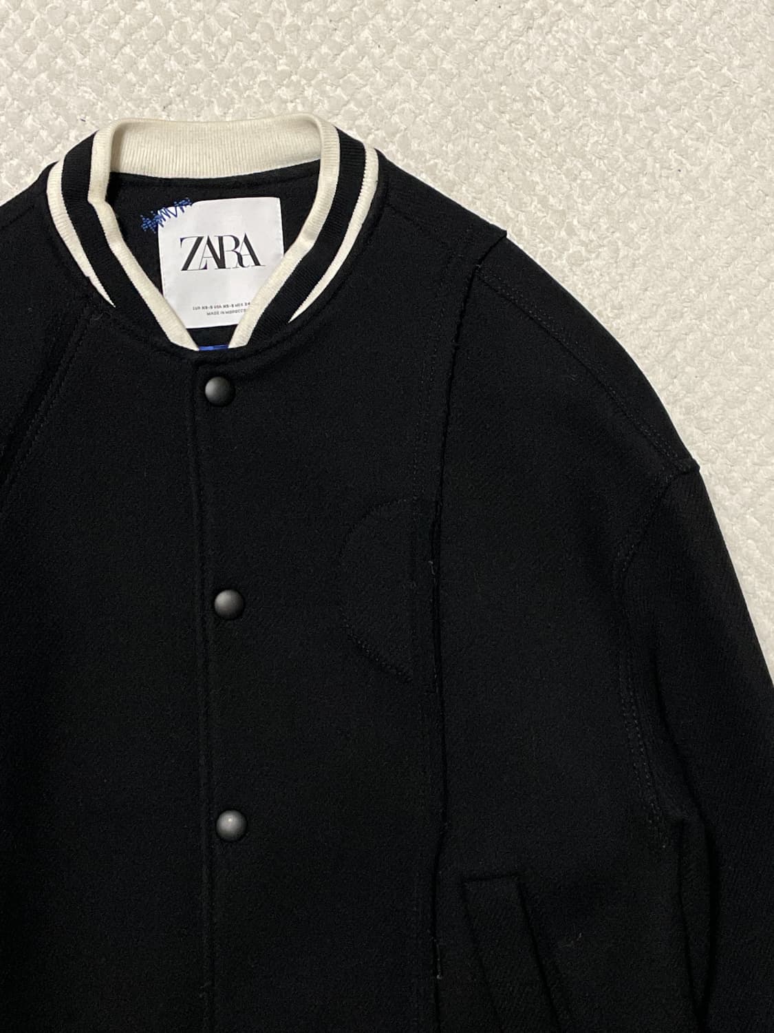 자라 X 아더에러 콜라보 울 블렌드 봄버 바시티 자켓(클리닝O) 상품이미지5