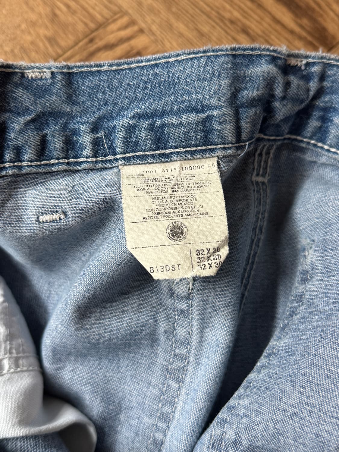 [32]00's 칼하트 USA 빈티지 워싱 싱글니 카펜터 워크 데님 팬츠 상품이미지6