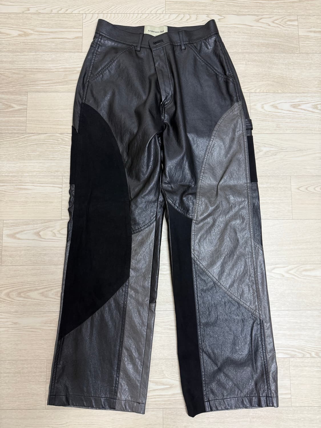 앤더슨벨 22ss 레더 패치워크 팬츠 스탠다드 46 상품이미지2
